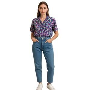 Vintage Westbound Abstract Print Button Up Shirt Size 10 Medium 90s Y2K